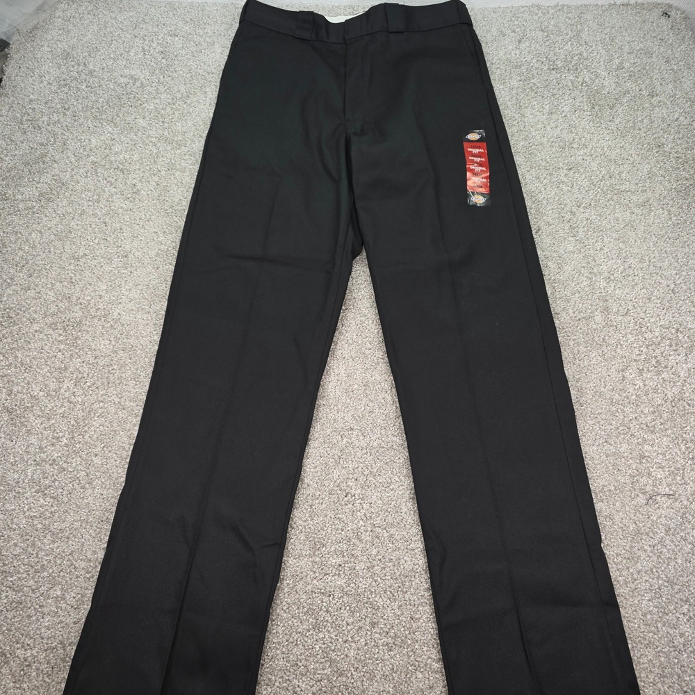 New Dickies 874 Original Fit Work Pants Black Straight Leg Twill Trousers D874BK